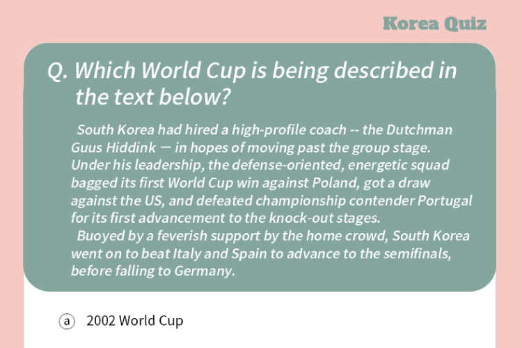 ช่วงเวลาแห่งความรุ่งโรจน์ของเกาหลีใต้ในฟุตบอลโลก